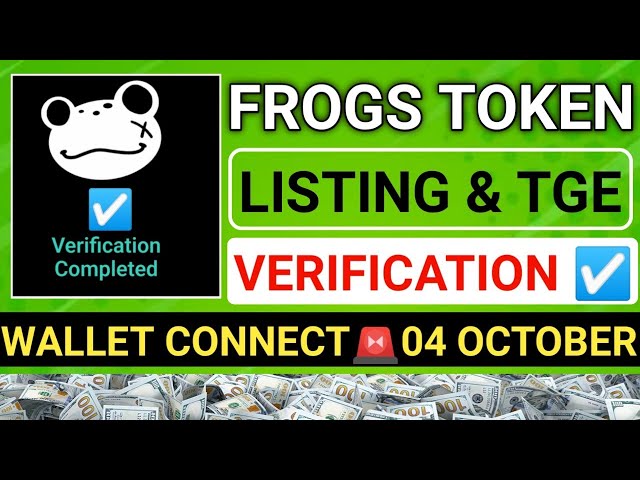 🚨BREAKING! FROGS TOKEN AIRDROP🔗04 OCTOBER LISTING📌WALLET CONNECT⚠️CLAIM! TOKEN #hamsterkombat #cats