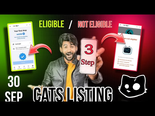 Cats coin eligible #cats telegram bot listing date?#No transaction no og pass🐱#Mr shehrii#prize0.007