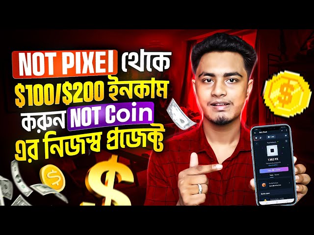 Not Coin's own project Not Pixel Profit $100/$200 | How to work Not Pixel | Not Pixel