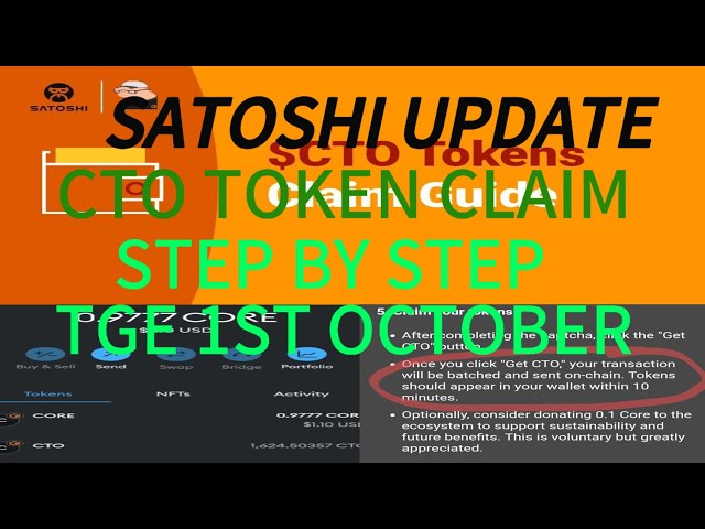 SATOSHI UPDATECTO. TOKEN-ANSPRUCH SCHRITT FÜR SCHRITT TGE 1. OKTOBER