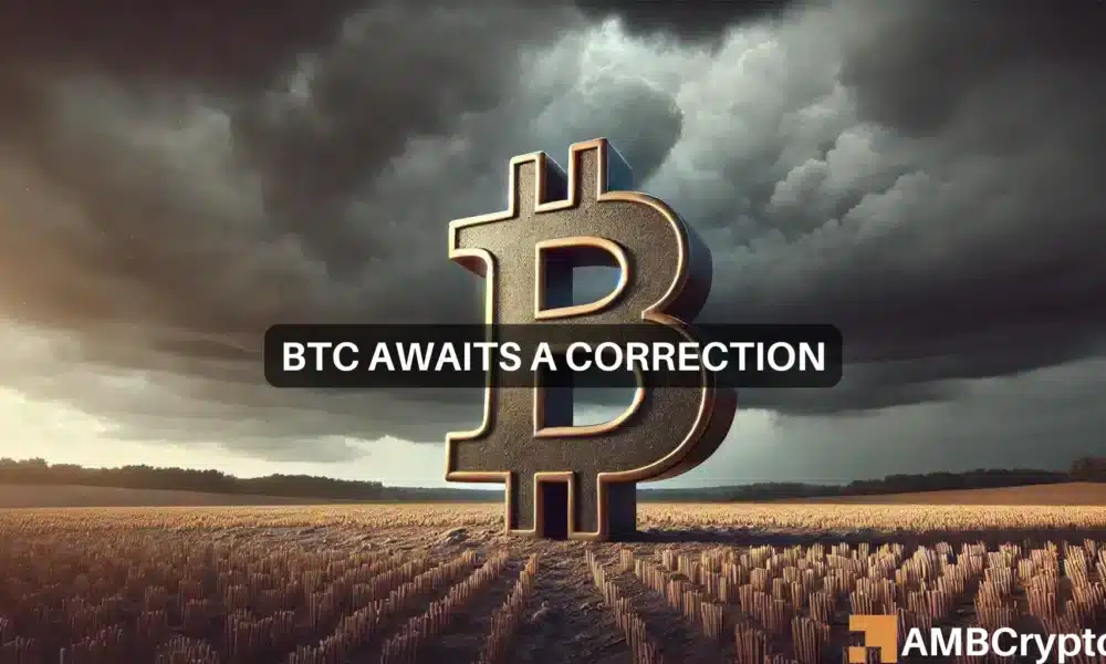 Bitcoin (BTC) Price Correction May Be Brewing as Metrics Flash Bearish Signals