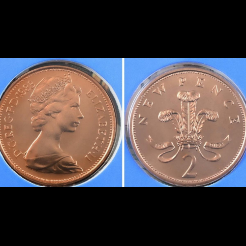 Rare 2p coin which reads 'new pence' instead of 'two pence' sells for £700 at auction