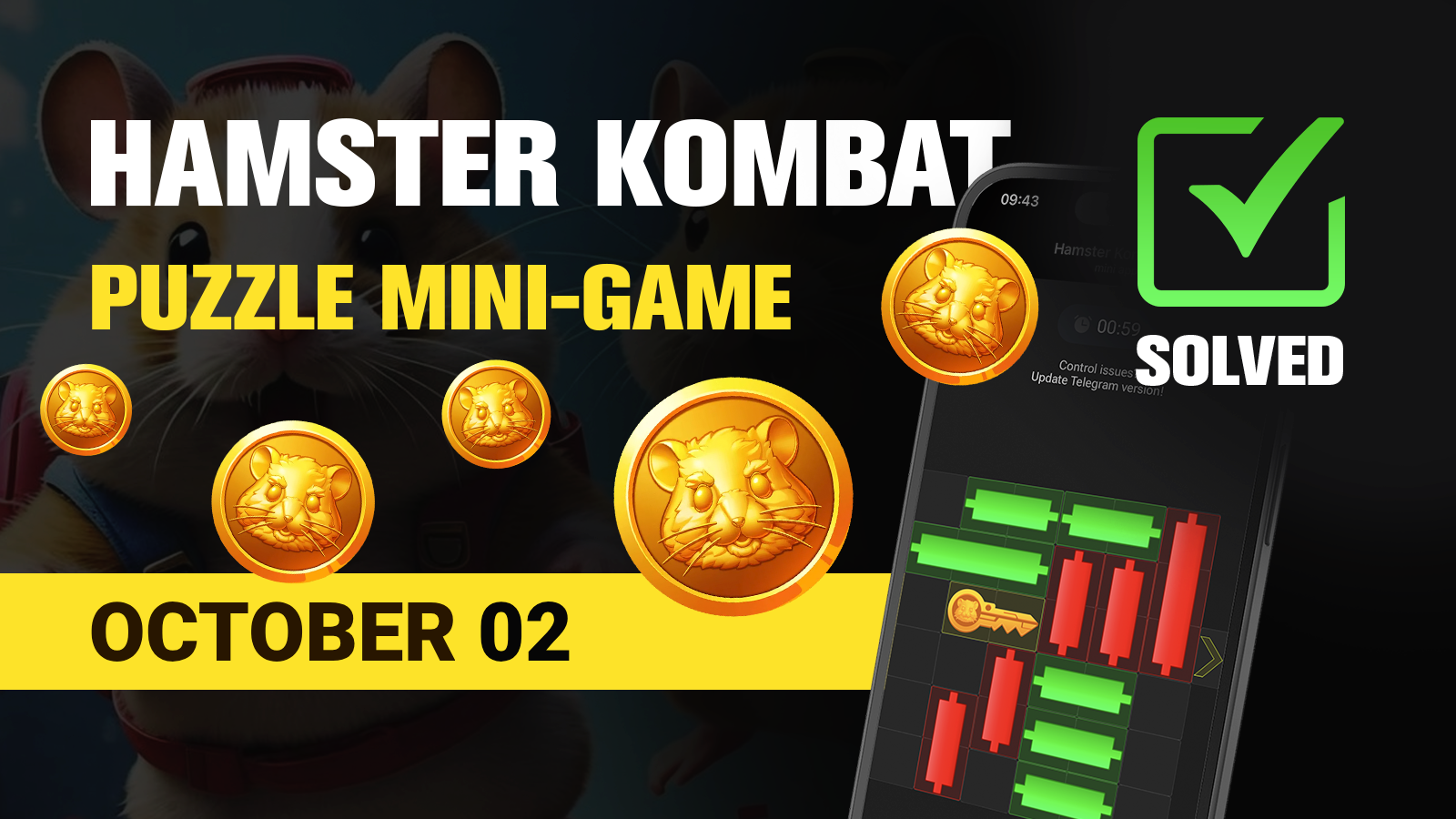 Hamster Kombat 迷你游戏谜题解决方案 - 2024 年 10 月 2 日