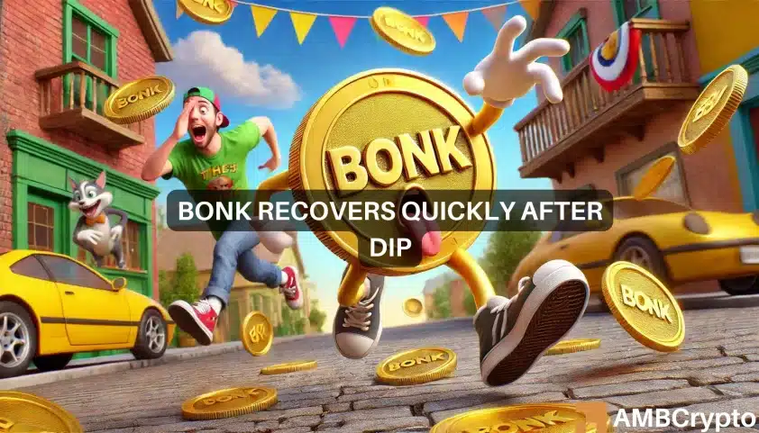 ボンク [BONK] ブルズ、急落後の10.8%上昇後、7月のレジスタンスレベルをサポートレベルに反転させようとする