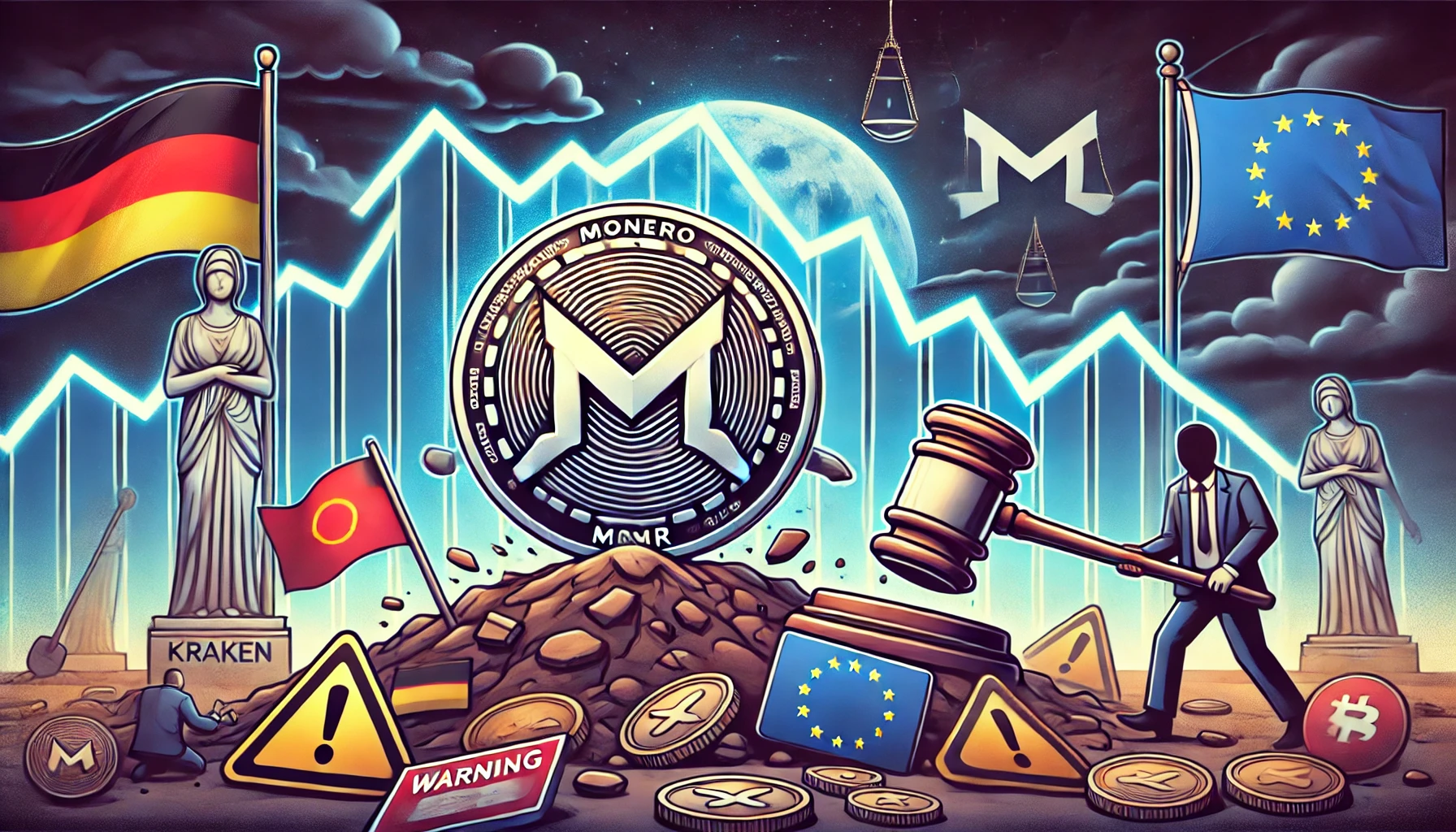 Monero (XMR) Nosedives 7% as Kraken Delists Privacy Coin in the European Economic Area (EEA)