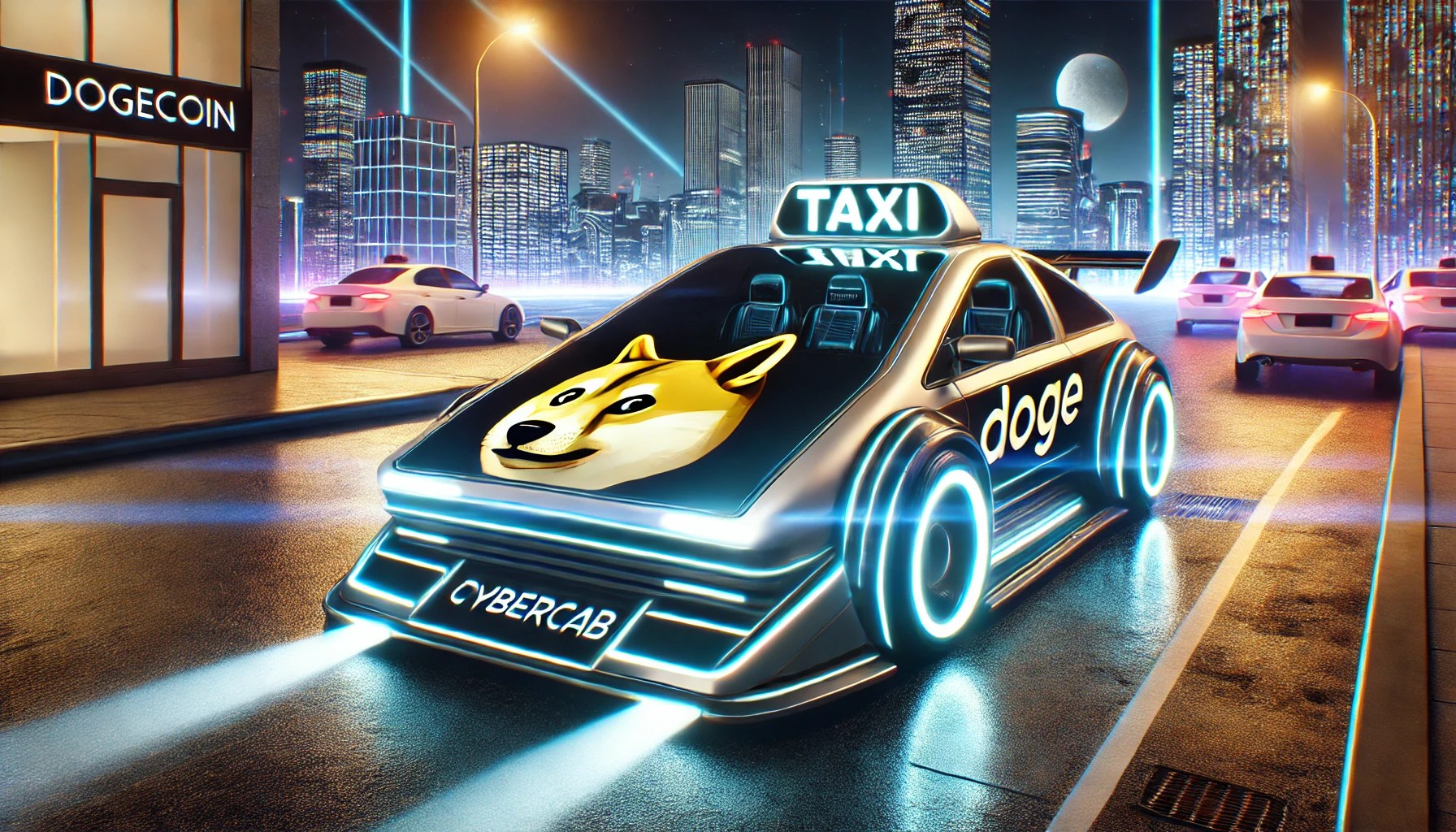 Elon Musk Unveils Tesla's New Autonomous Vehicle, the "Cybercab," Featuring a Shiba Inu Mascot, Igniting Excitement Within the DOGE Community