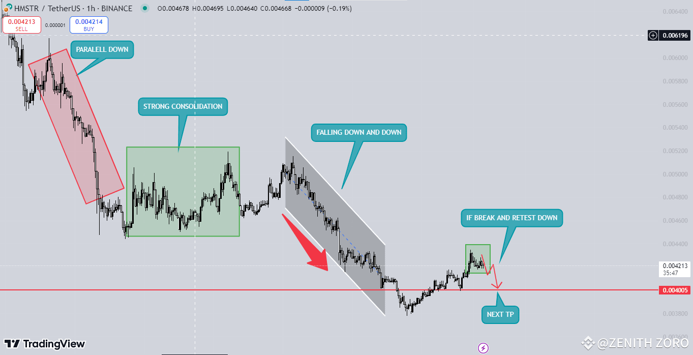 $HMSTR /USDT – 충돌 또는 이탈이 임박했습니다. 너무 늦기 전에 빨리 조치를 취하세요!