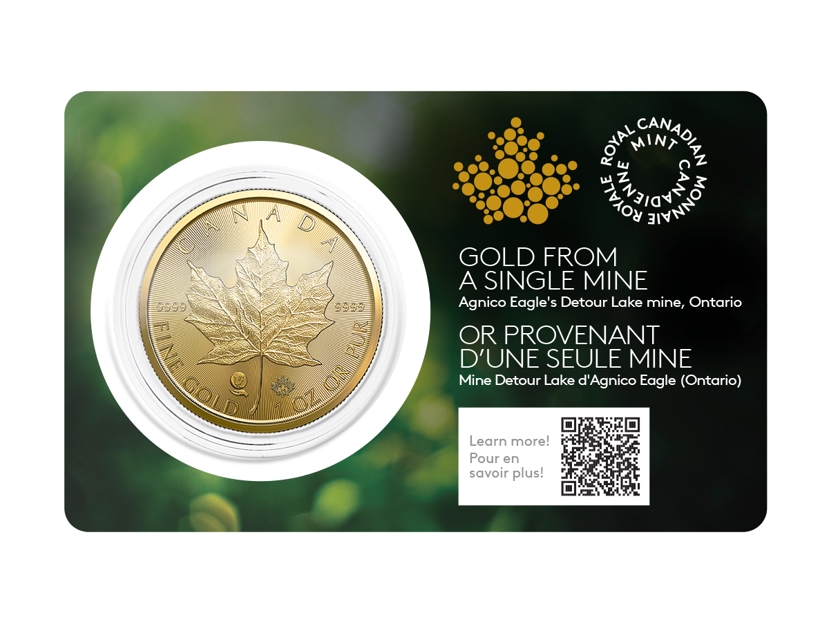 Die neue Münze der Royal Canadian Mint zeigt Gold, das aus der Mine Detour Lake gegossen wurde