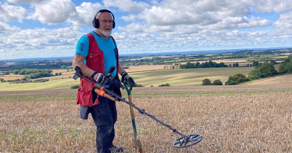 Metal detectorist Paul Cannon makes the 'find of a lifetime' after discovering a 1,900-year-old Roman coin in a field