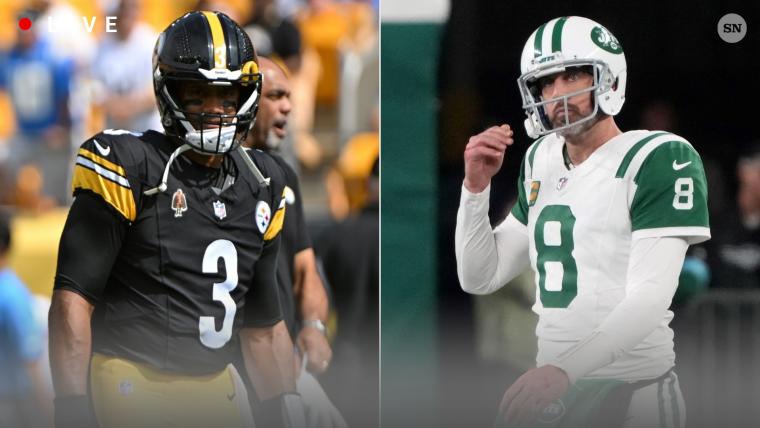 quantino is a Jets fan! 📺: #NYJvsPIT on NBC/Peacock📱: Stream on #NFLPlus pic.twitter.com/0010001001output: title: Jets vs. Steelers "Sunday Night Football" preview: Everything to know about the matchup, including live scores, updates and highlights