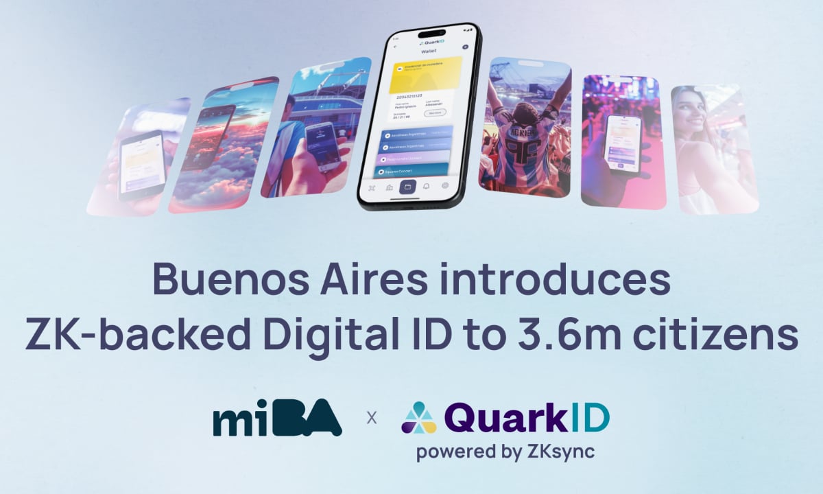 Buenos Aires intègre la solution d'identité décentralisée basée sur QuarkID ZKsync dans sa plate-forme miBA