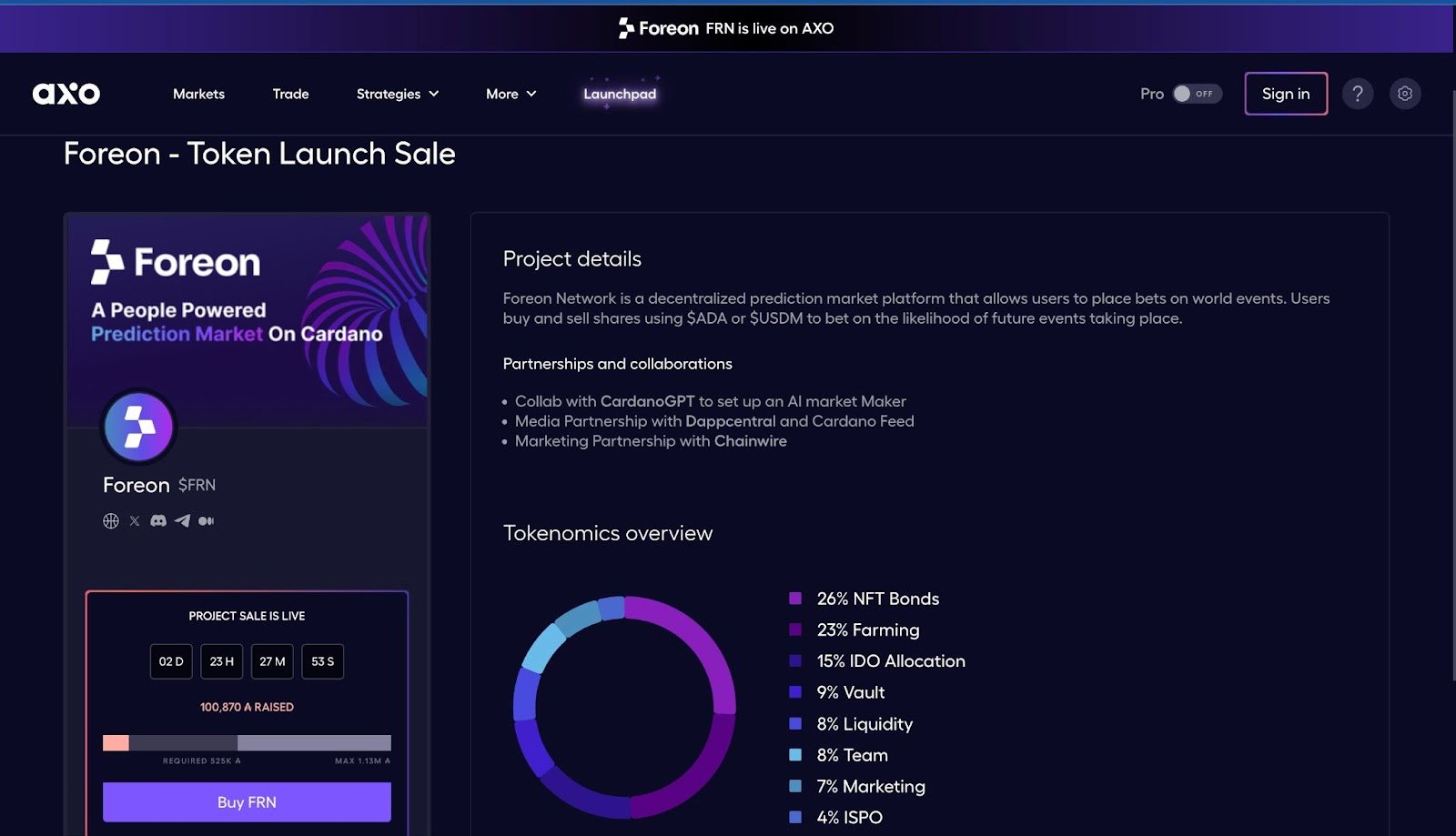 Foreon Network Presale Is Now Live, Giving You Early Access to the Future of Prediction Markets on Cardano