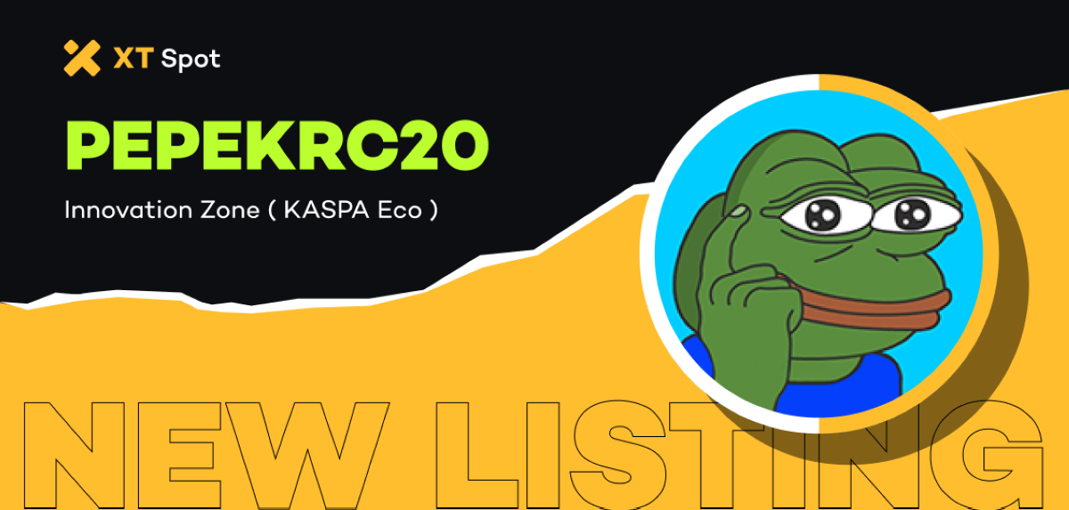 PEPEKRC20 (PEPE KRC20) sera coté sur XT.COM Exchange dans la zone d'innovation (KASPA Eco)