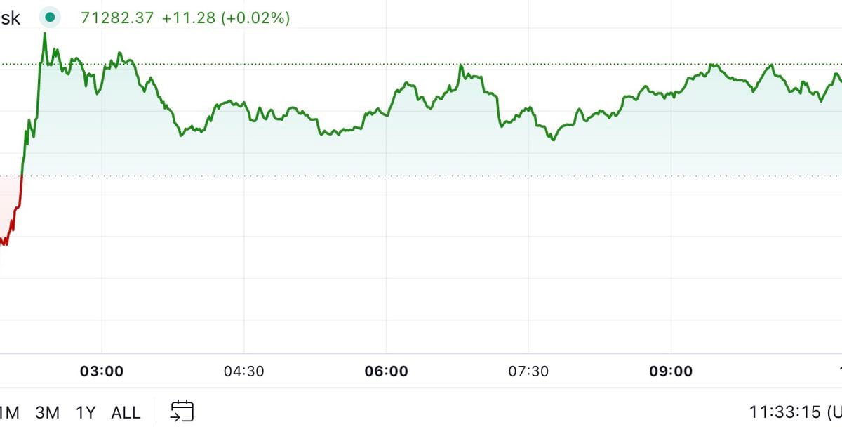 Bitcoin Jumps Above $71K, DOGE Leads Market Surge