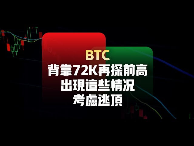 比特币突破！背靠72K意图再测试ALL TIME HIGH！必看，出现这些情况，考虑逃顶！（建议1.5倍速观看） 比特币行情分析|  比特幣交易策略|ICT|订单流|BTC