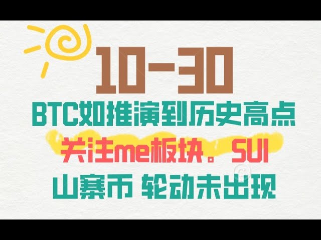 10月30日BTC每日行情看法山寨幣板塊龍頭幣