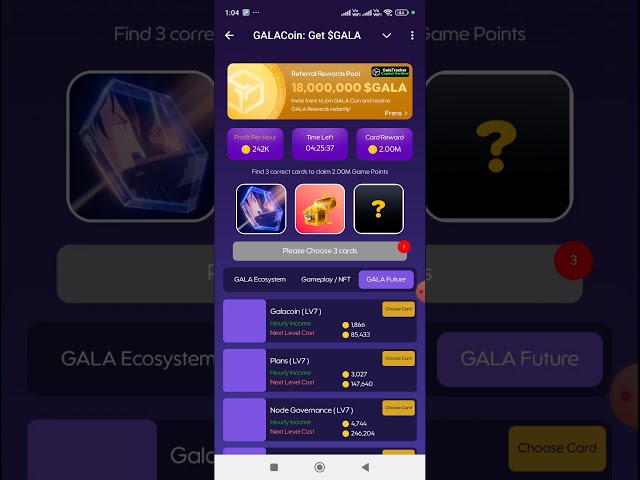 Gala Coin Combo Today 30 October |  Gala Coin Daily Combo Today | $GALA Coin Card