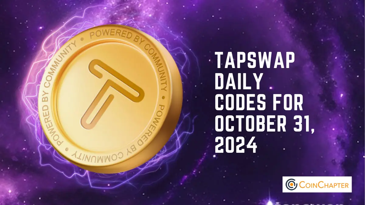 Codes quotidiens TapSwap pour le 31 octobre 2024 : gagnez jusqu'à 1,6 million de pièces