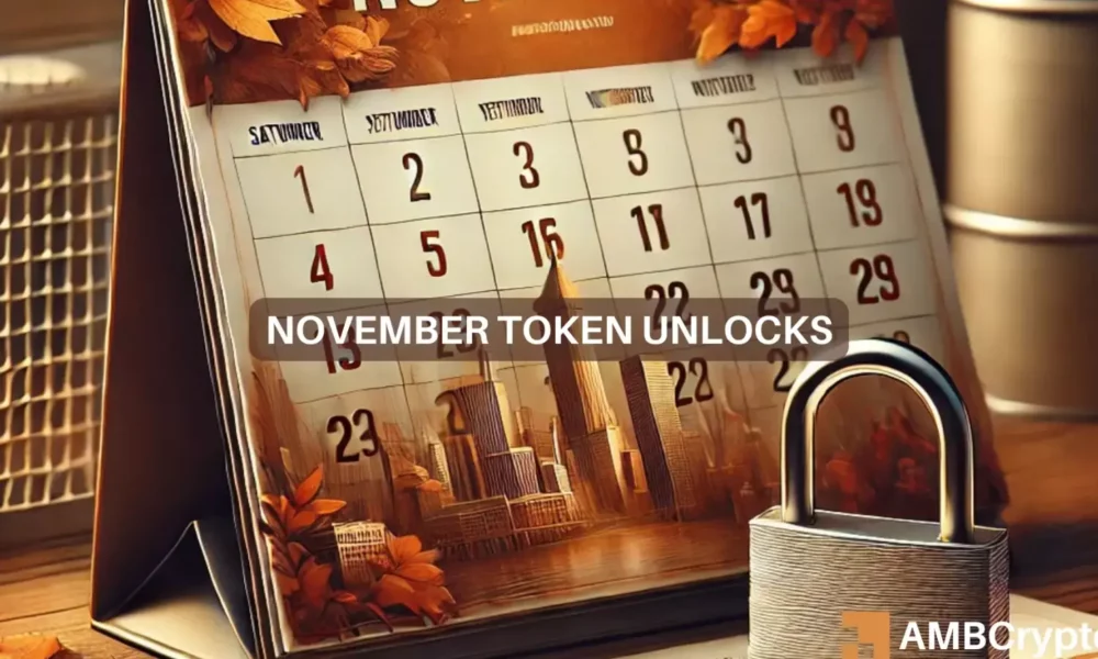 November's Token Unlocks: Cardano (ADA), Solana (SOL), and Worldcoin (WLD) in the Spotlight