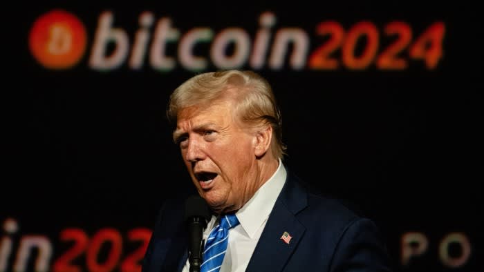 Bitcoin surges to record high of $75,000 as crypto investors celebrate expected election victory of Donald Trump