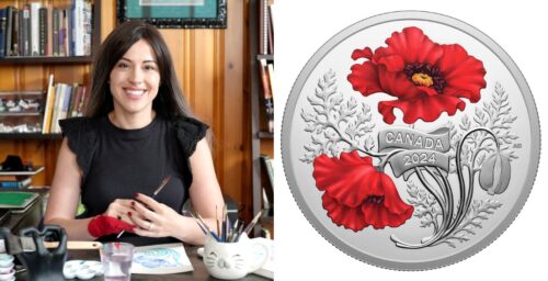 Anna Bucciarelli ist die in der Ukraine geborene Künstlerin hinter der neuen farbenfrohen Gedenktagsmünze der Royal Canadian Mint