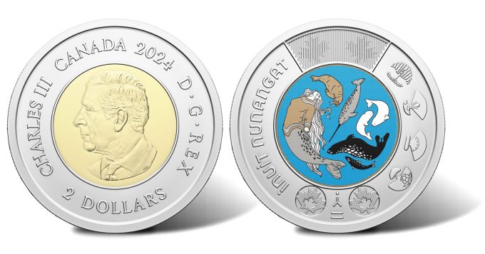 La Monnaie royale canadienne émet une nouvelle pièce de circulation de 2 $ célébrant l'Inuit Nunangat (ᐃᓄᐃᑦ ᓄᓇᖓᑦ)