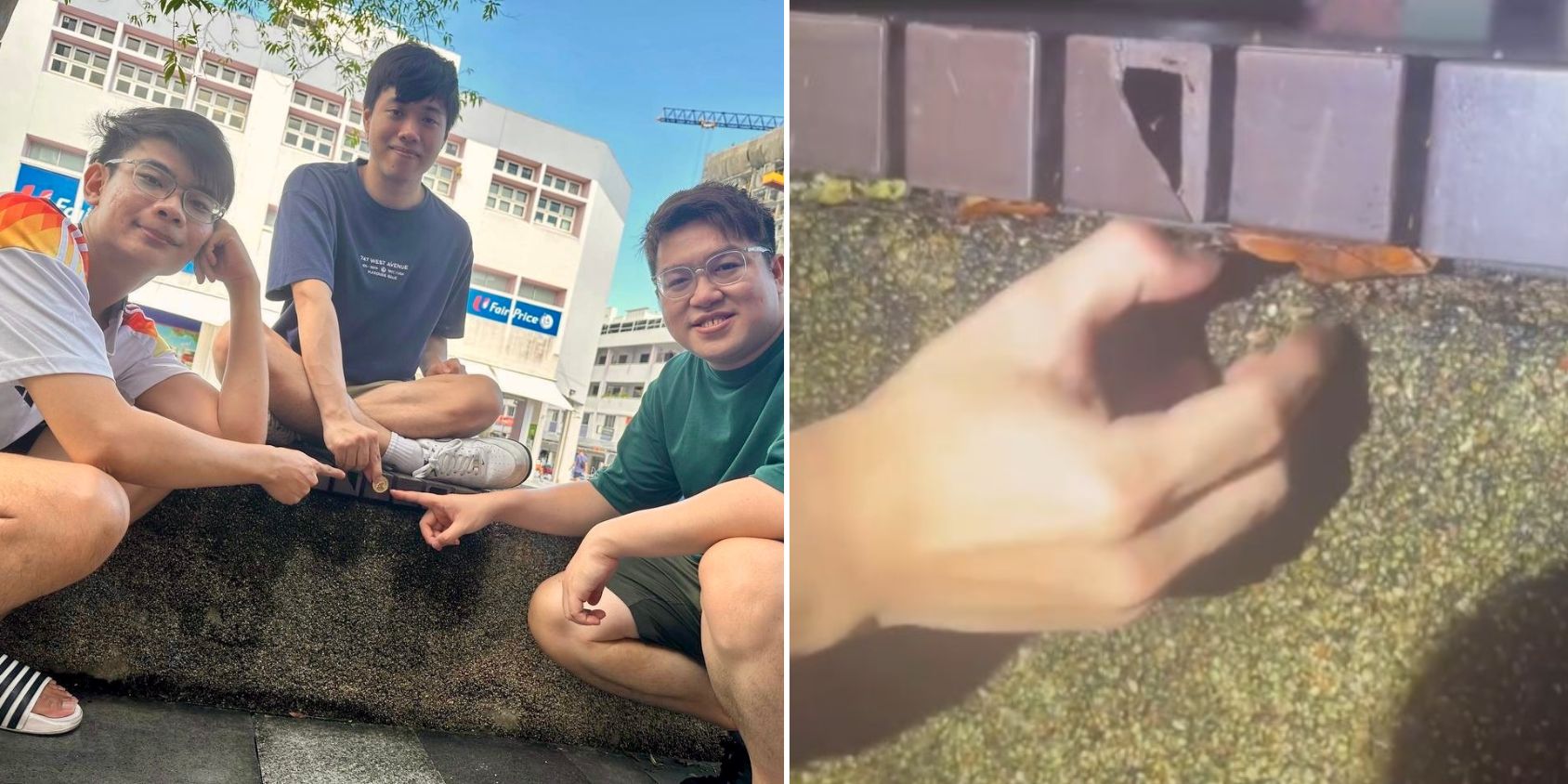 3 amis trouvent une pièce d'or de 500 000 S$ Hunt The Mouse sous un banc à Bedok