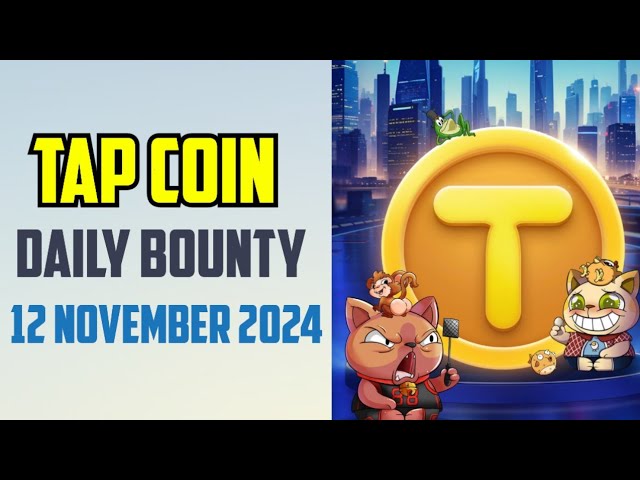 탭코인 일일 현상금 11월 12일 | 오늘 Tapcoin 일일 콤보 | 탭코인