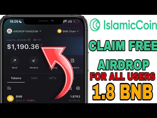 Fordern Sie kostenlose islamische Airdrop-Münzen im Wert von ca. 1,8 BNB auf BitgetWallet an