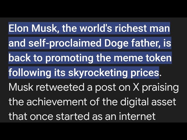 Also ist Musk, der Doge-Münzschieber, jetzt Leiter der DOGE-Abteilung der Regierung? 🤣...OK.