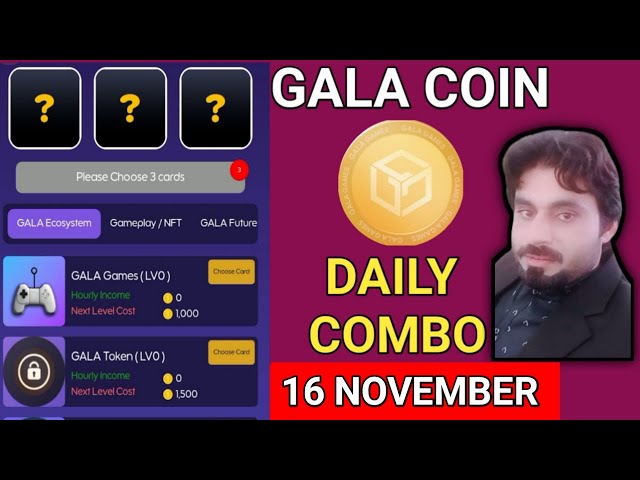 GALA COIN TÄGLICHE COMBO 16. NOVEMBER | GALACOIN-KOMBINATION HEUTE | HEUTE TÄGLICHE GALA-MÜNZEN-COMBO