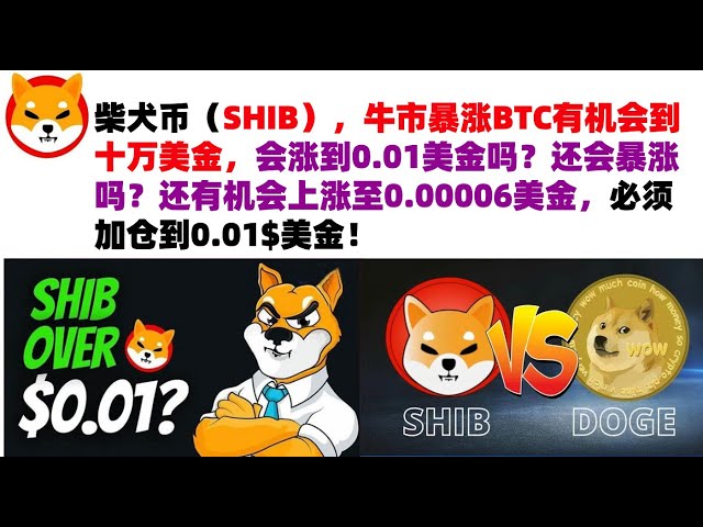 柴犬コイン（SHIB）、強気相場急上昇、BTCは10万米ドルに達するチャンスあり、0.01米ドルまで上昇するのか？まだ高騰するのでしょうか？まだ 0.00006 米ドルまで上昇するチャンスがあるため、ポジションを 0.01 米ドルまで増やす必要があります。 shib Coin | 柴犬コイン市場分析！