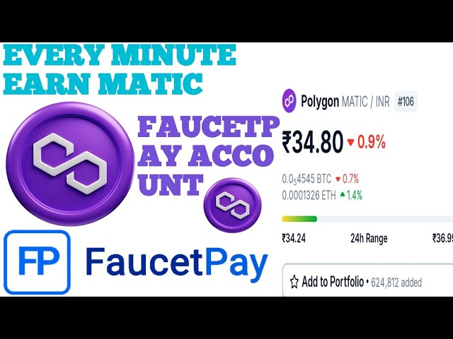 How to Earn MATIC Coins with FaucetPay//