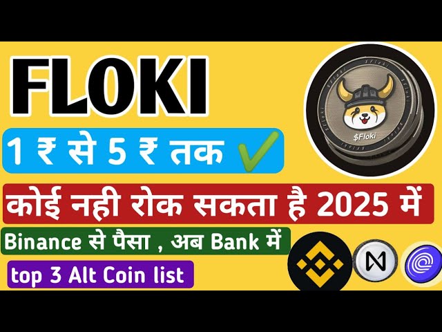 FLOKI inu!! Beim Bull Run 2025 werden 1 bis 5 ₹ vergeben! Welcher Meme Coin macht Sie zum Millionär? Top 3 Alt