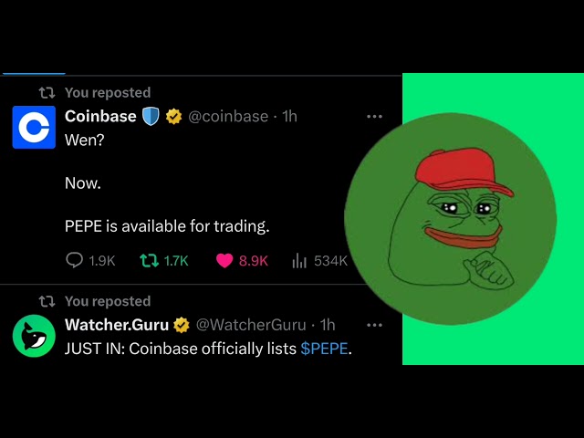 Pepe Coin et Coinbase Exchange Official $0.0001 Rapide