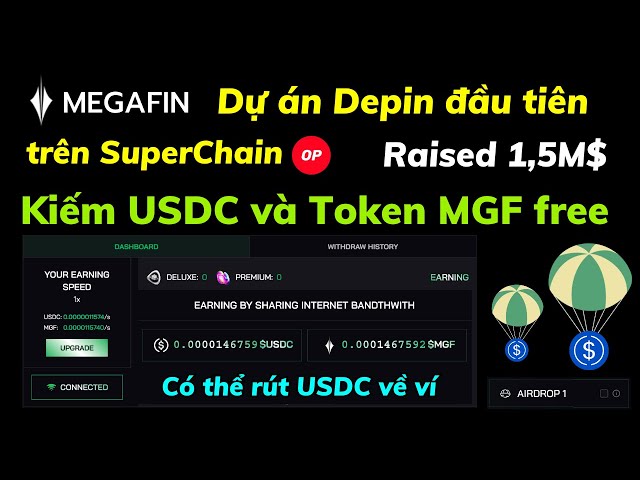 Megafin (Depin) - USDC と無料の MGF トークンを獲得 (引き出し可能)