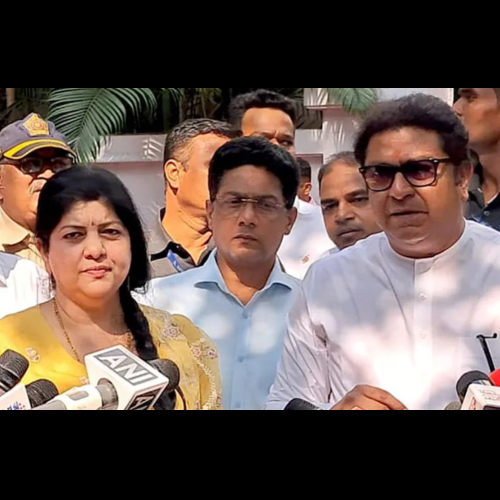 Raj Thackeray Casts Vote for Son Amit, Urges People to Come Out in Large Numbers