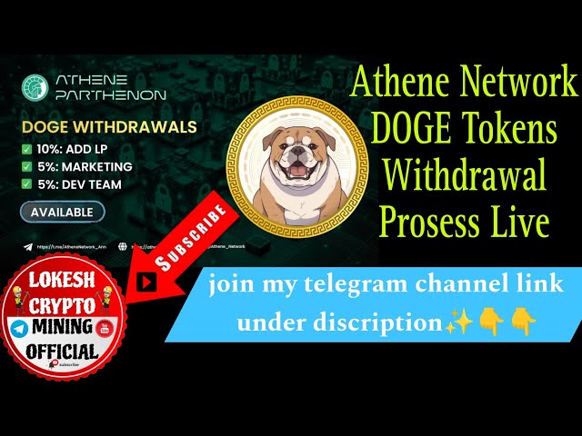 Athene Network DOGE TOKEN Auszahlung Prosess Live Telugu Video....🐕🐕🍀🍀