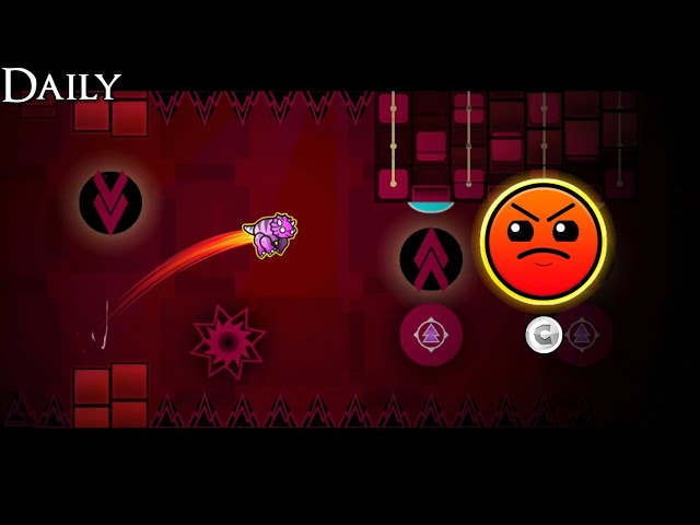 Täglich #2.915: «redvent» von dgfan (mit Münze 1 ©) | Härter 7 ☆ | Geometry Dash