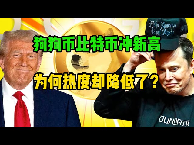 狗狗币比特币冲新高，为何热度却降低了！狗狗币比特币Solana行情分析