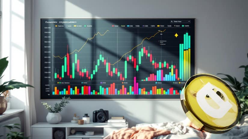 Le motif en croix d'or apparaît dans le graphique des prix du Dogecoin, signalant une dynamique haussière