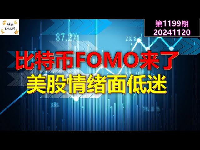 ✨【投资TALK君1199期】比特币FOMO来了！美股情绪面却低迷✨20241120#CPI #nvda #美股 #投资 #英伟达 #ai #特斯拉