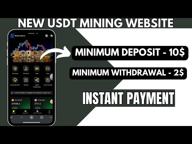 Nouveau site Web USDT Mining 2024 | Application minière USDT | Gagnez 2 $ USDT gratuits par jour | Site Web d'investissement USDT