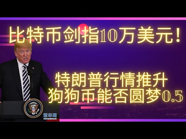 Dogecoin 총독화폐 비트코인 ​​BTC 최신 시장 동향 분석, 비트코인이 10만 달러를 향하고 있습니다! 트럼프 시세 상승, 도지코인은 꿈을 실현할 수 있을까 0.5.