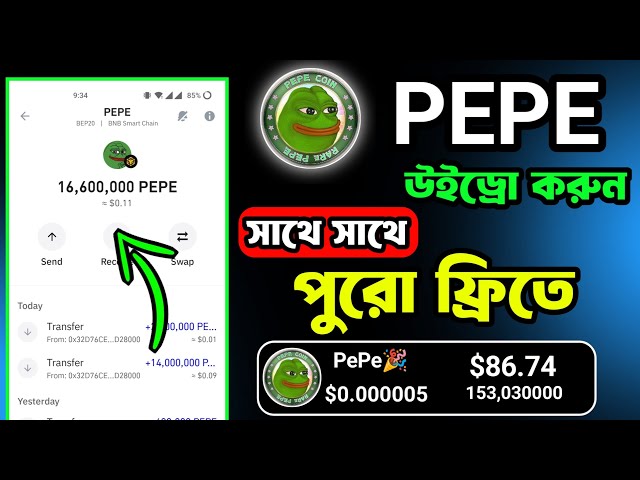 26$ de revenu gratuit retrait de Pepe Bot | Pepe Miner Bot Retrait Kivabe Korbo | Pièce Pepe gratuite |