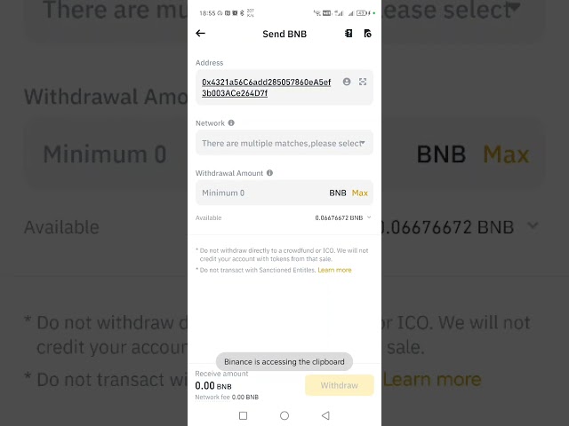 Comment financer des BNB de Binance vers Token Pocket Wallet | Anglais