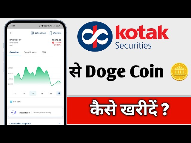 Doge Coin Crypto Coin Kaise Kharide de Kotak Neo, comment acheter Doge Coin dans Kotak Neo