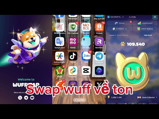 將 Coin wuffitap 兌換為 ton 的說明