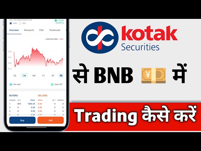 Kotak Neo Se BNB Coin Me Trading Kaise Kare, BNB Coin Trading für Anfänger in Kotak Neo