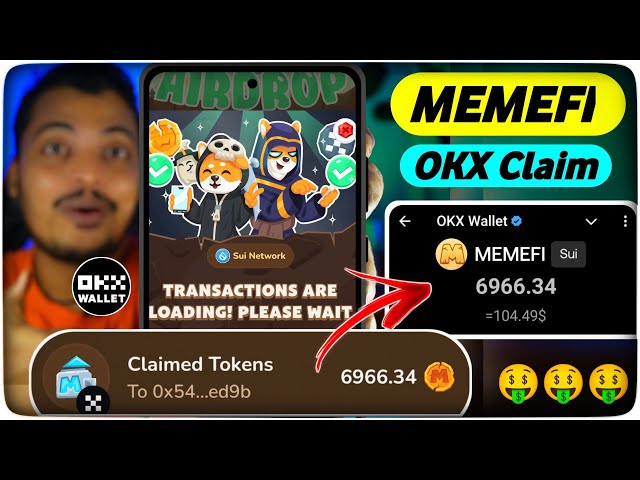 Memefi OKX 钱包领取流程 || MemeFi OKX 钱包领取令牌未收到 ||合同地址？